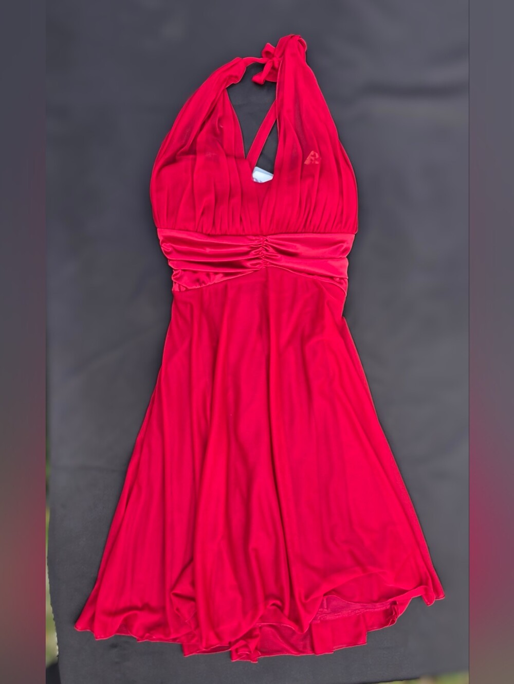 NWT Vintage Y2K XOXO Collection Red Halter Midi Dress
